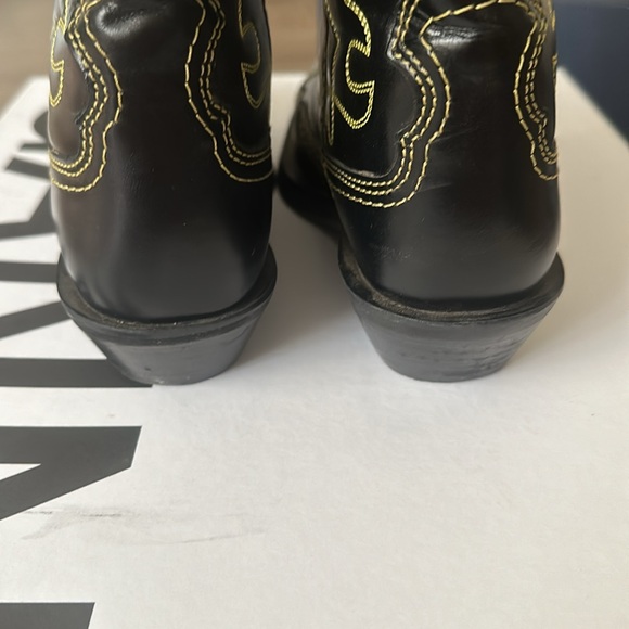 Black Ganni Western Boots - Picture 4 of 5